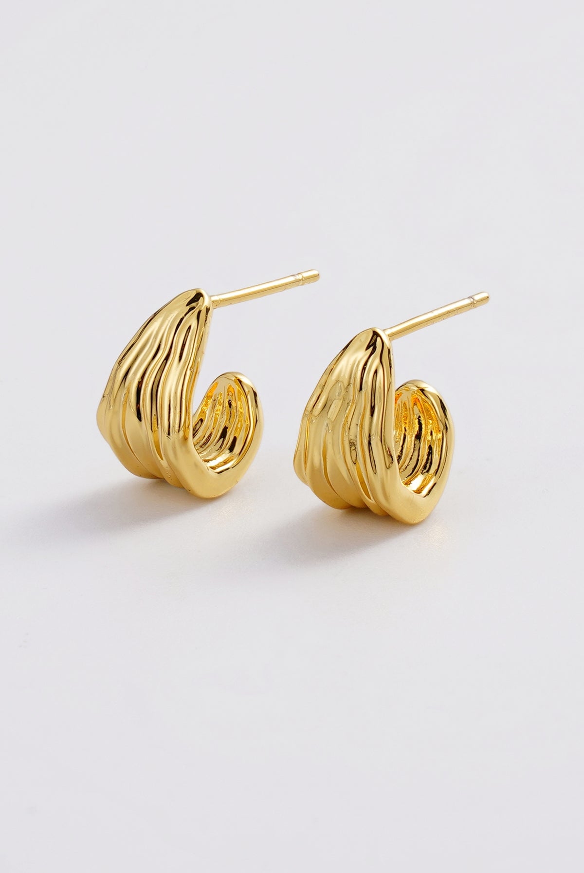 Gold Lexi Hoop Small — Zafino Australia (1 of 4)