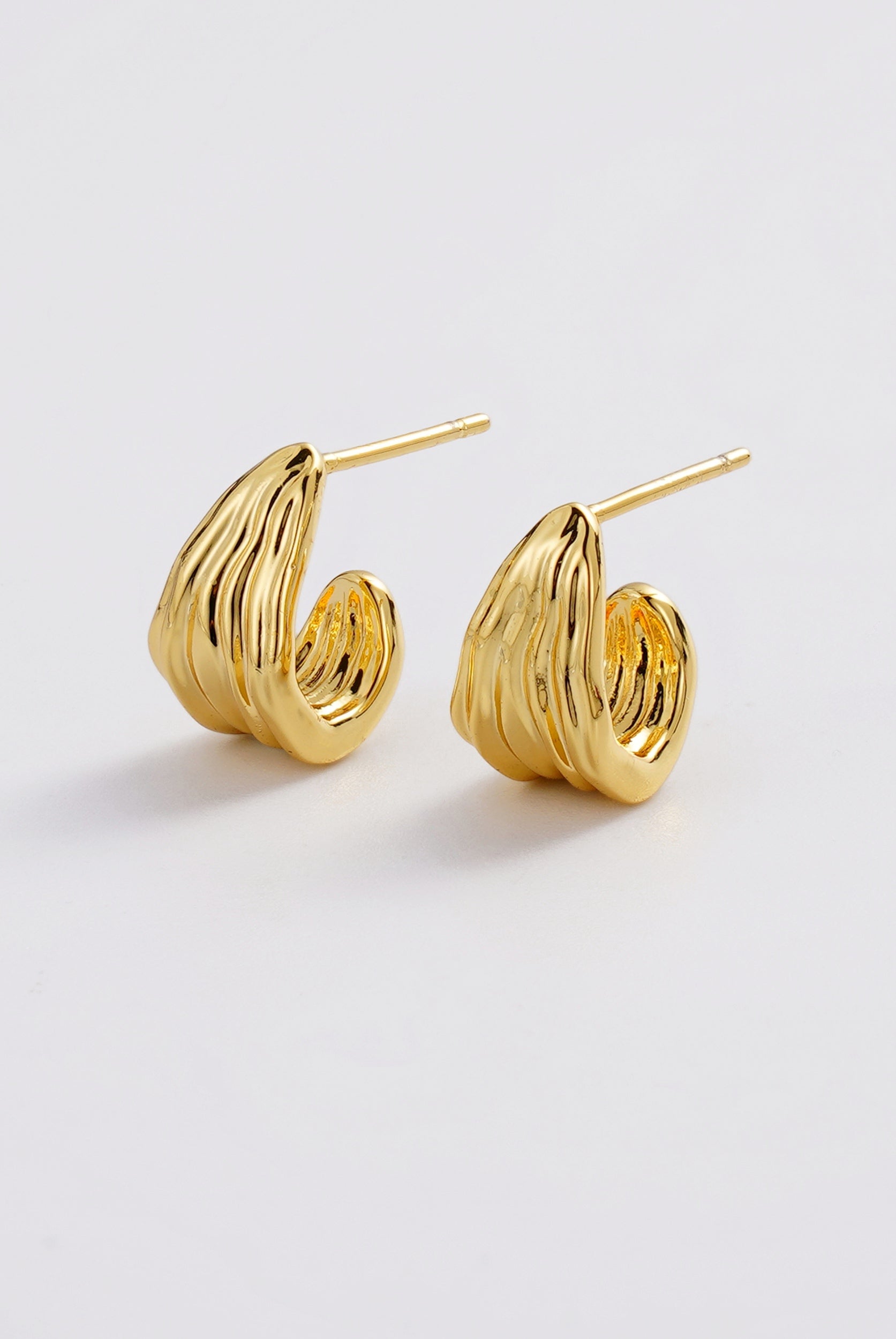 Gold Lexi Hoop Small — Zafino Australia (1 of 4)
