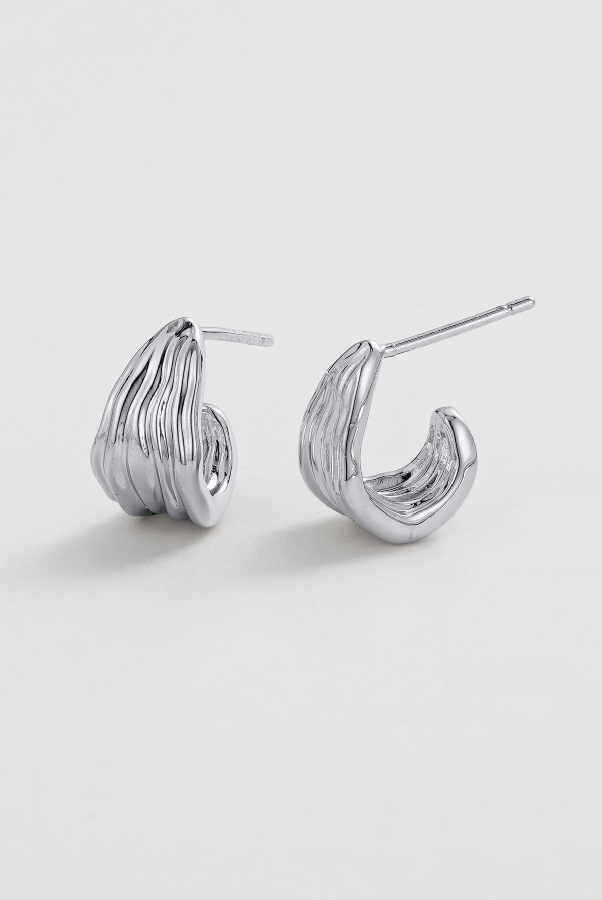 Silver Lexi Hoop Small — Zafino Australia (2 of 4)