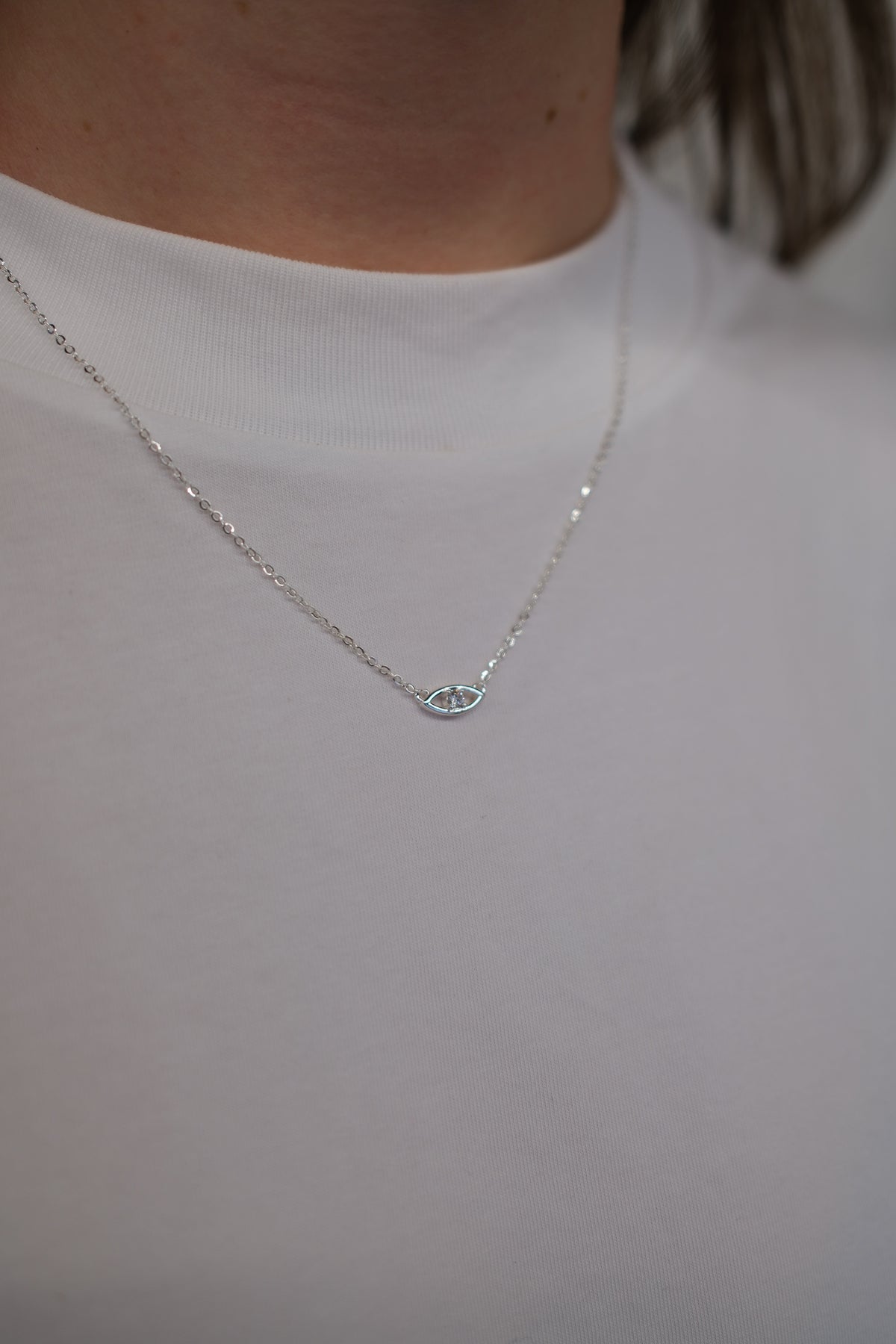 Evil Eye Necklace - Silver