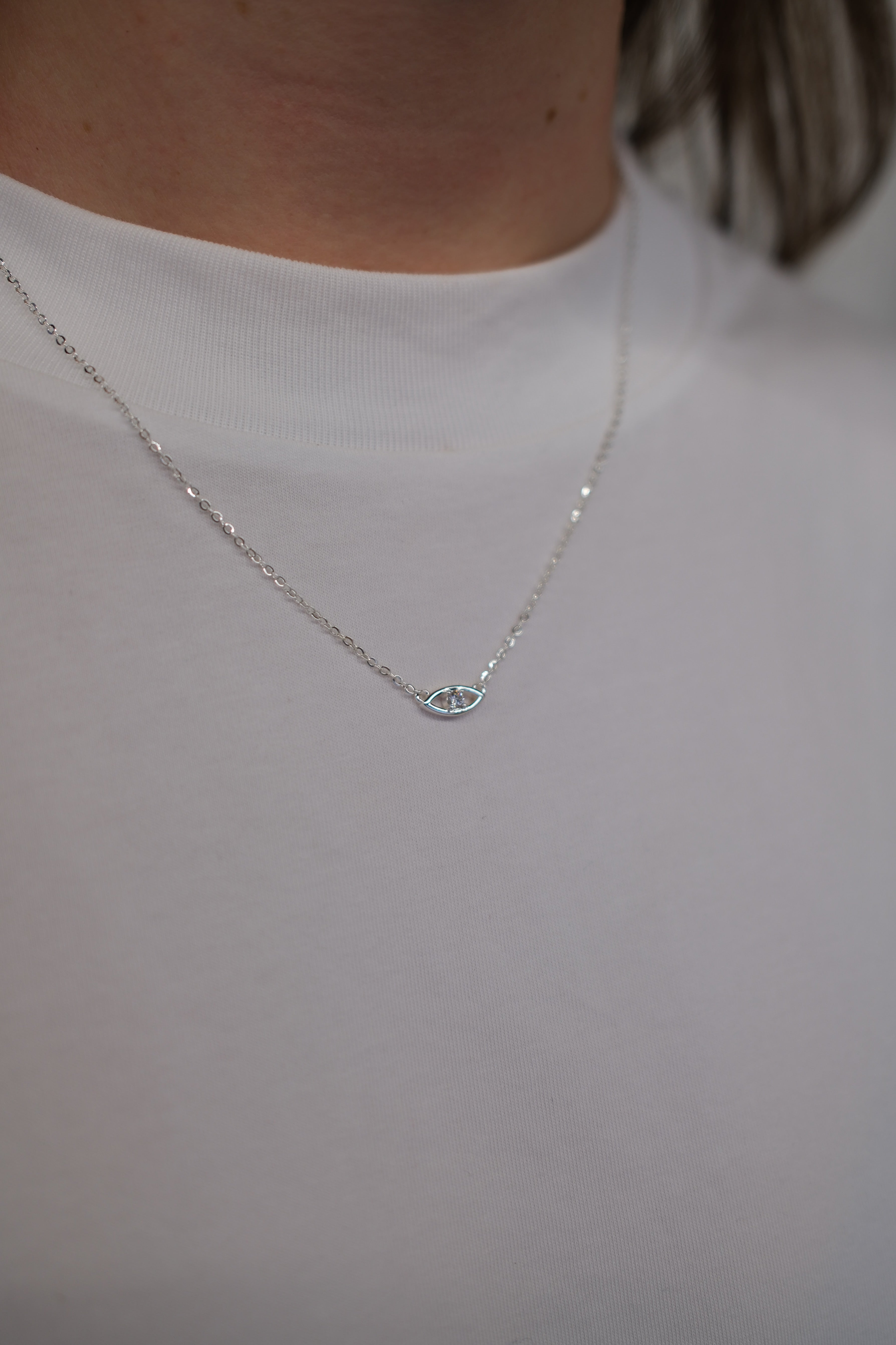 Evil Eye Necklace - Silver