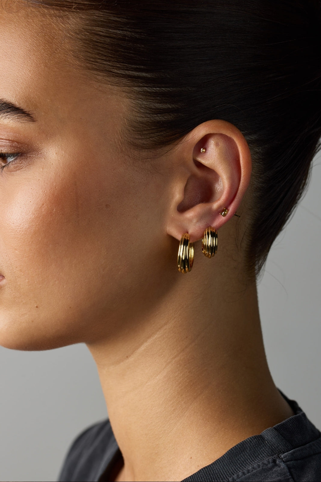 Paris Hoop Earring - Silver