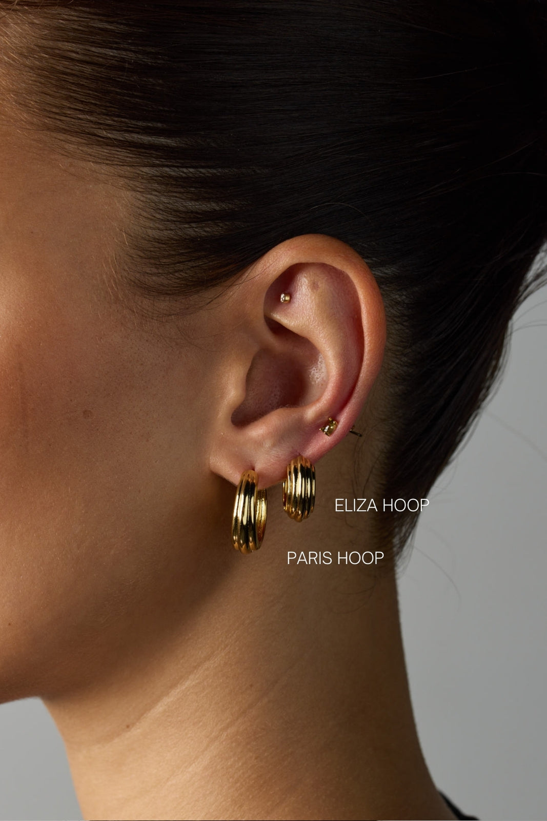 Paris Hoop Earring - Silver