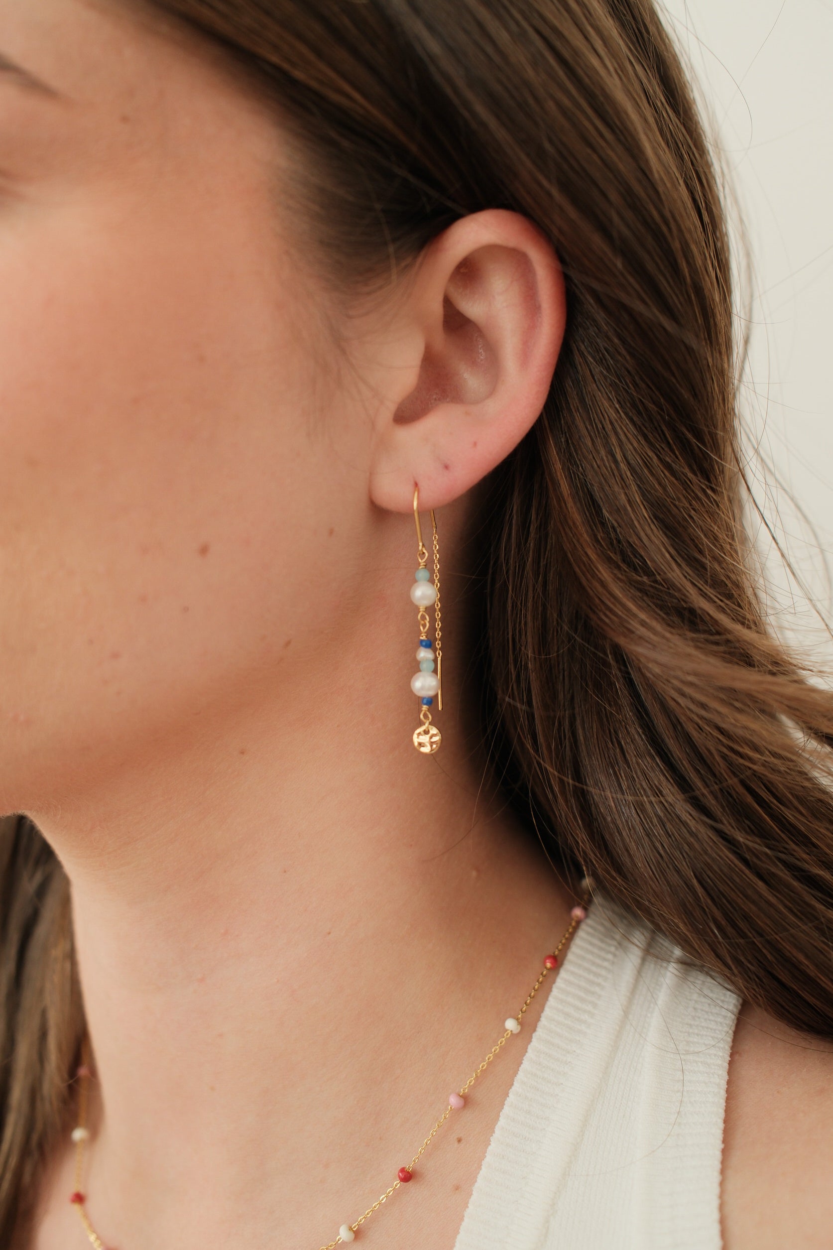 Alice Thread Earring - Blue