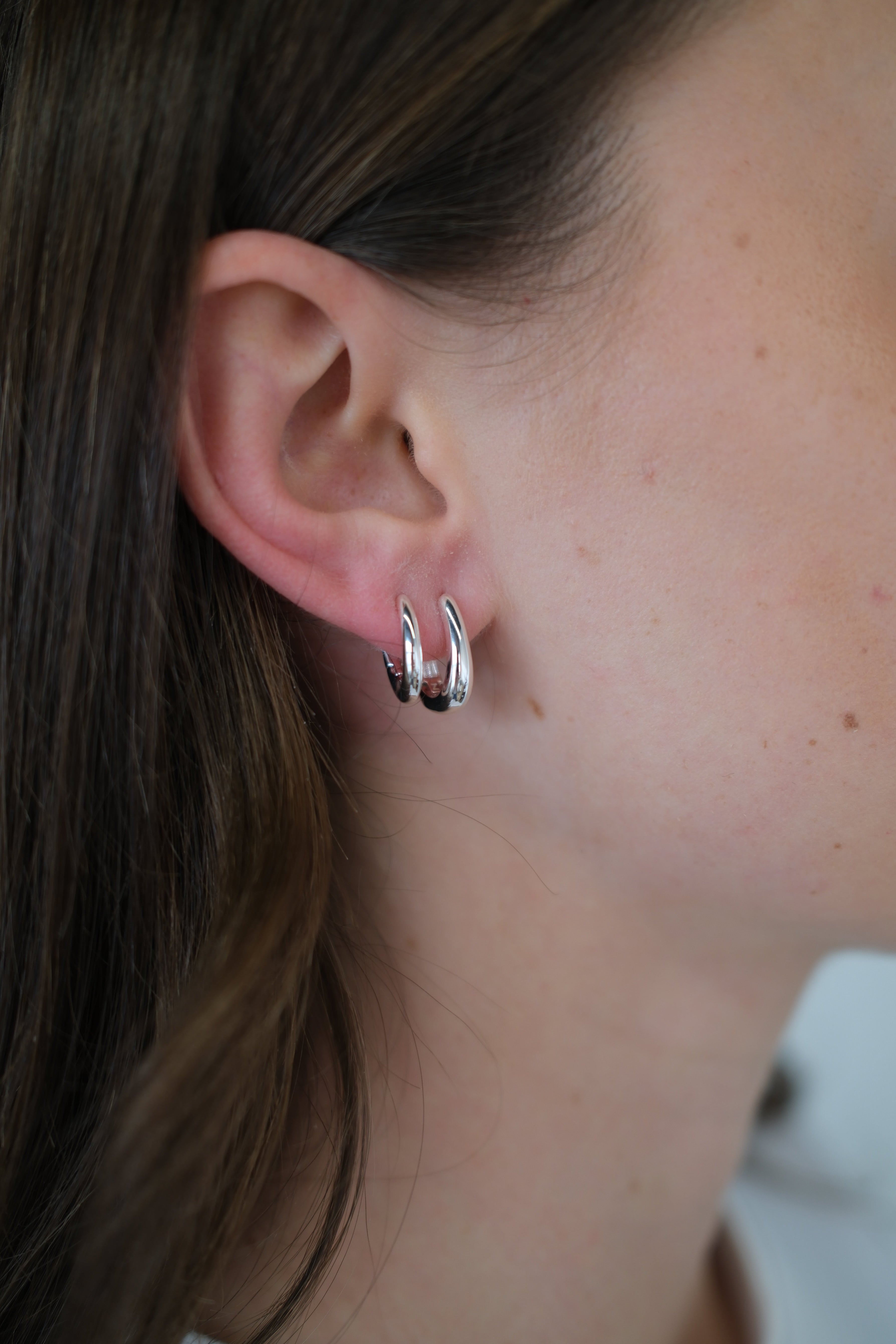 Pia Hoop Small - Silver