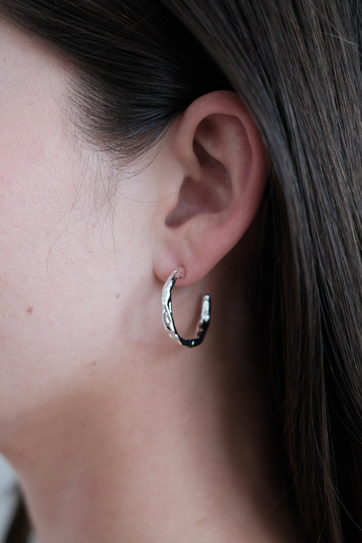 Alessia Hoop Large - Silver