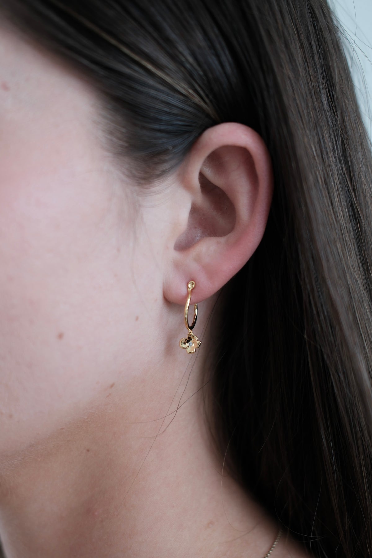Fleur Hoop - Gold