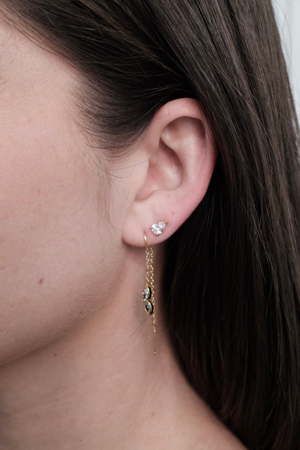 Ingrid Thread Earring - Gold