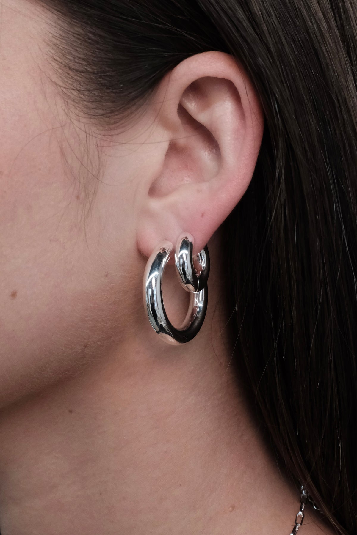 Lina Hoop Small - Silver