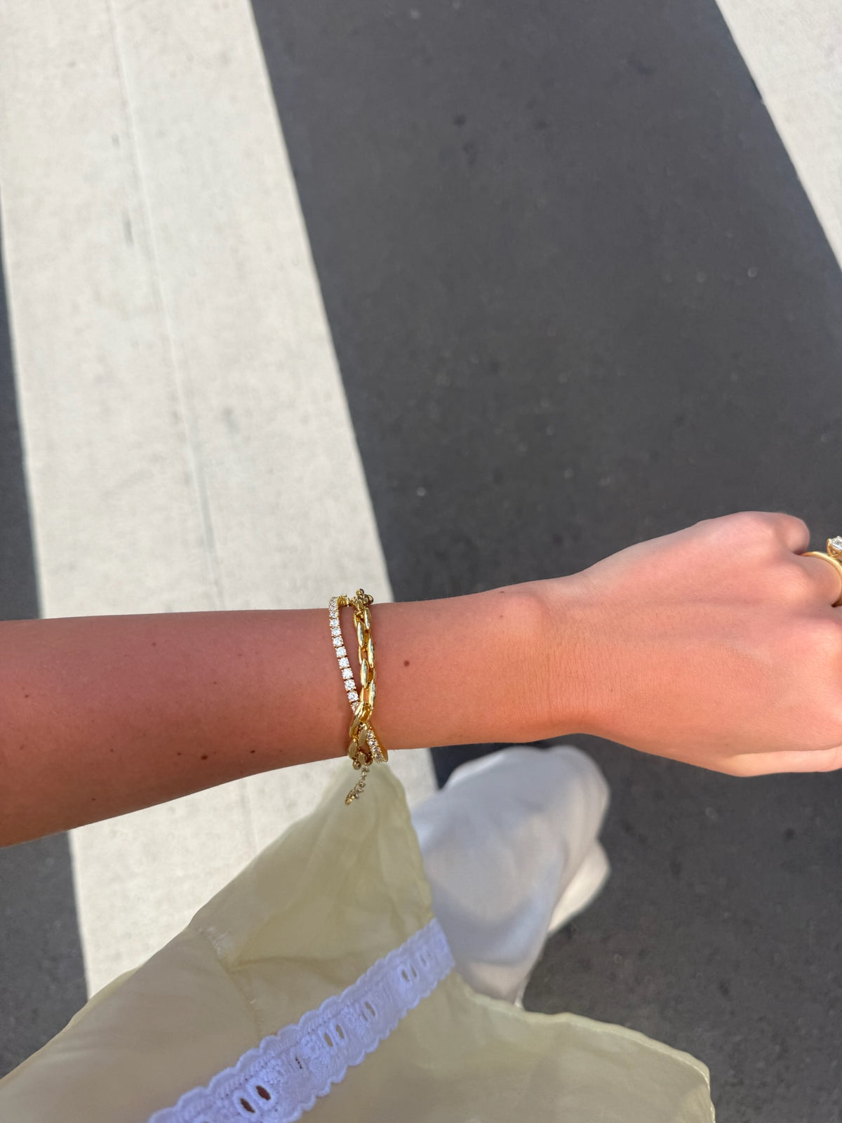 Dani Tennis Bracelet - Gold