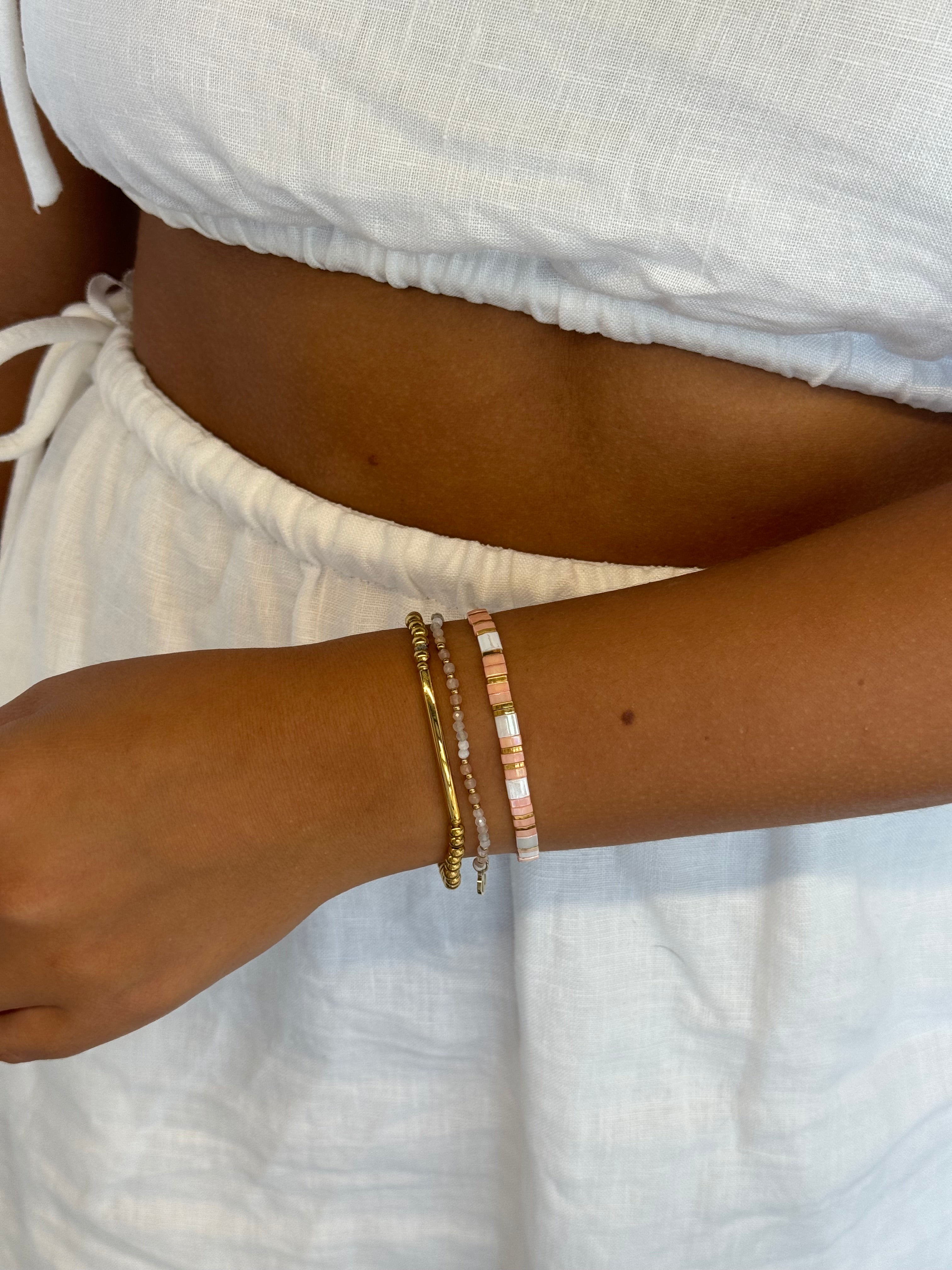 Tile Bracelet - Pink