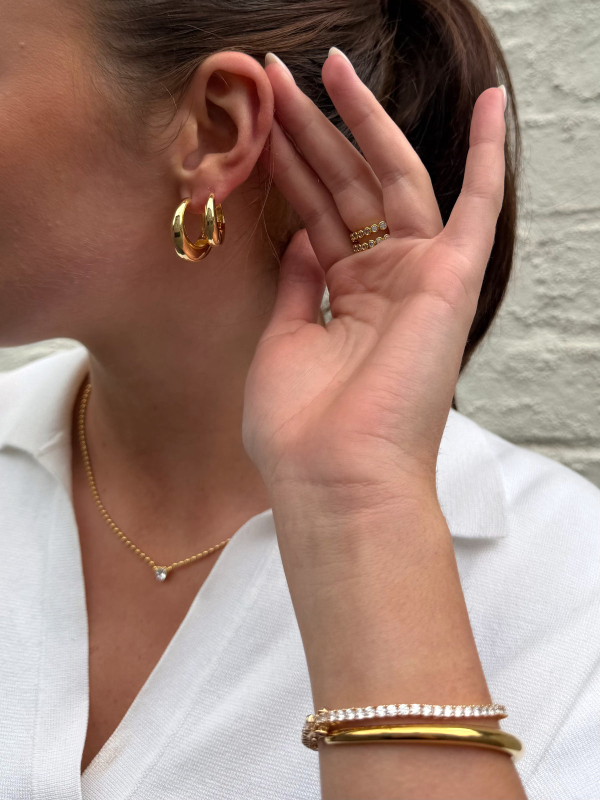 Cleo Hoop Medium - Gold