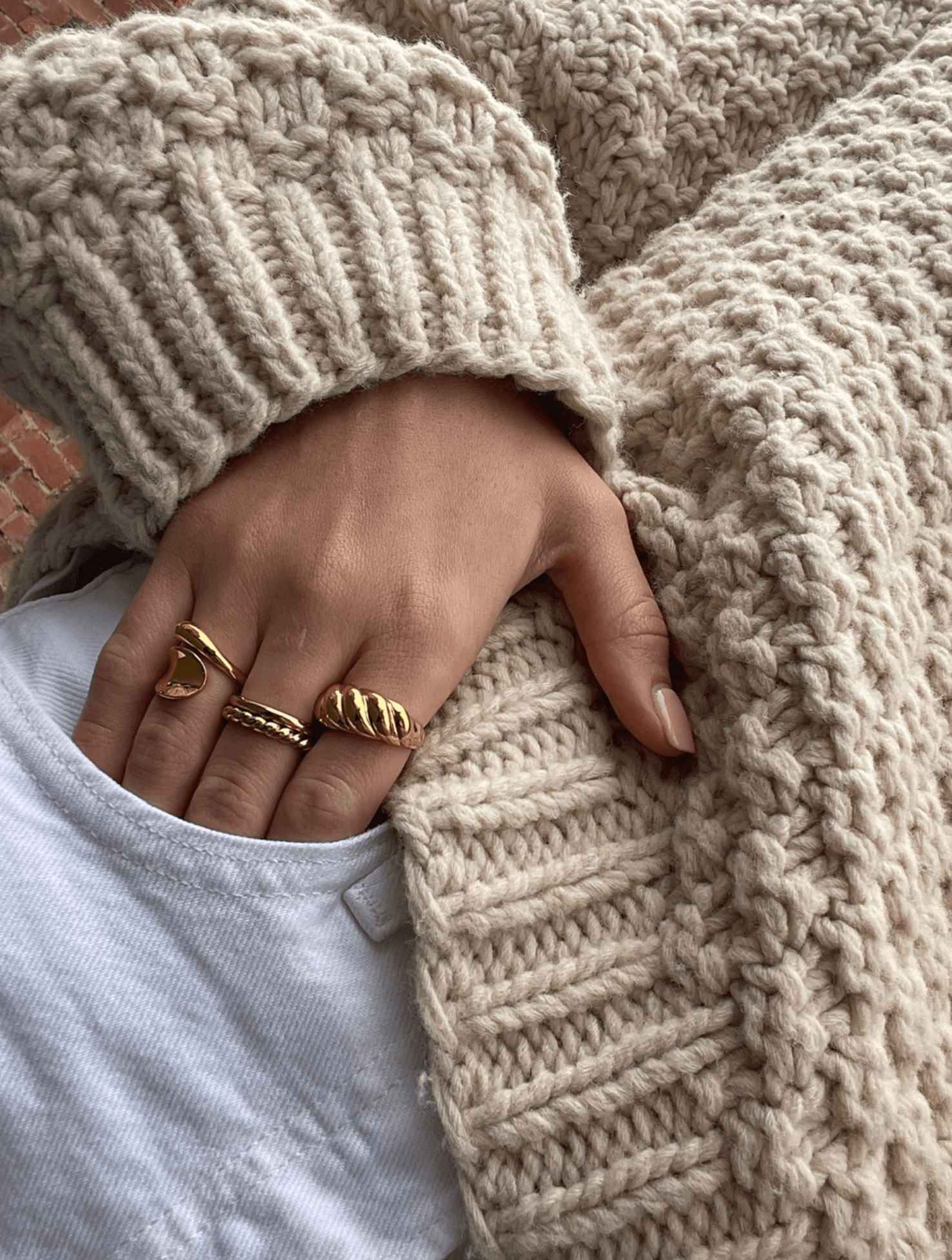 Twin Adjustable Ring - Gold