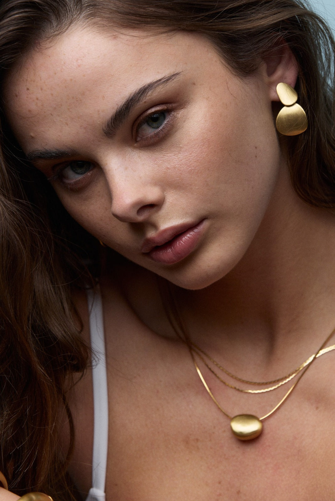 Steph Brushed Necklace - Gold