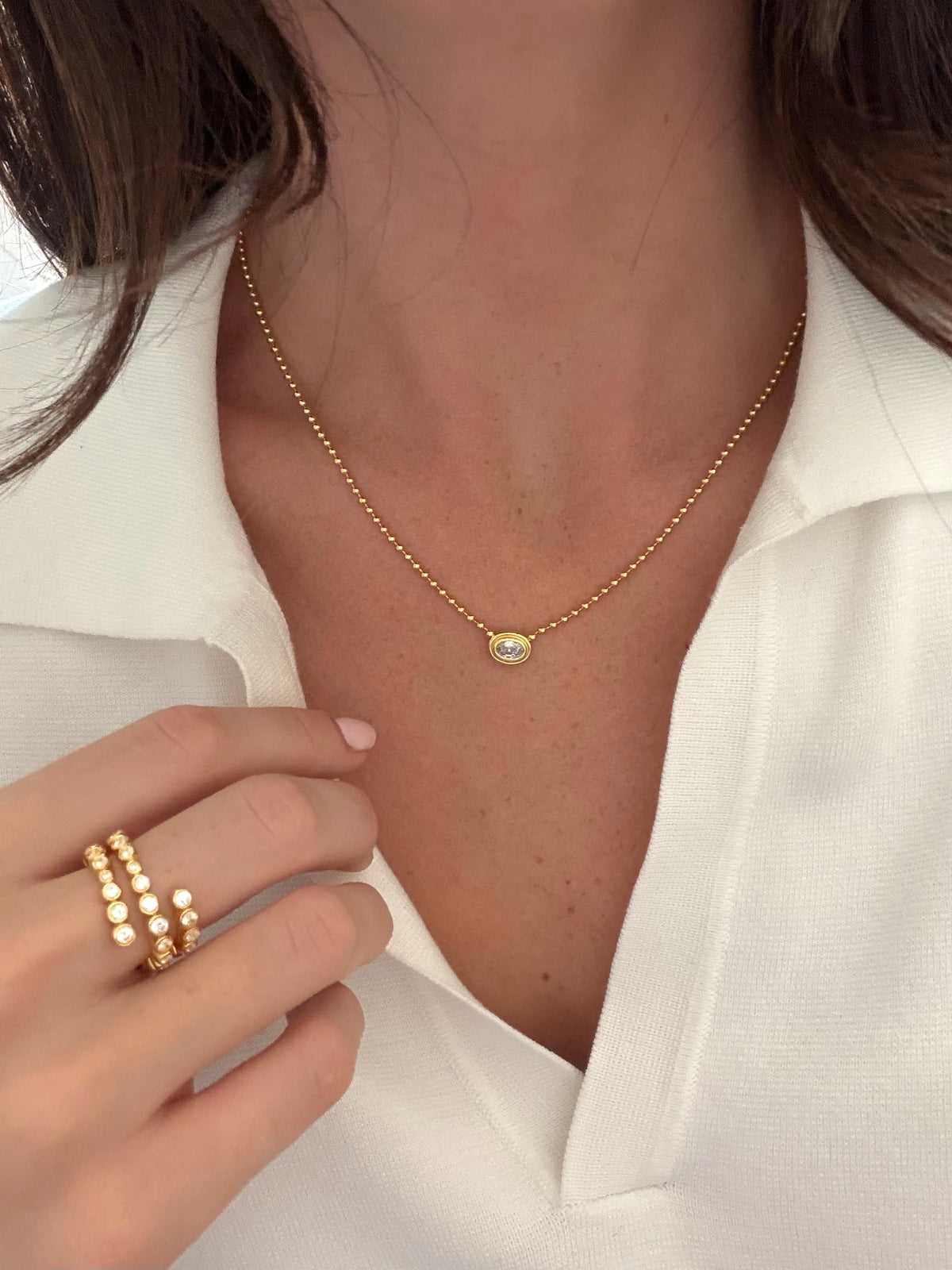 Zoe Ring & Necklace Stack - Silver