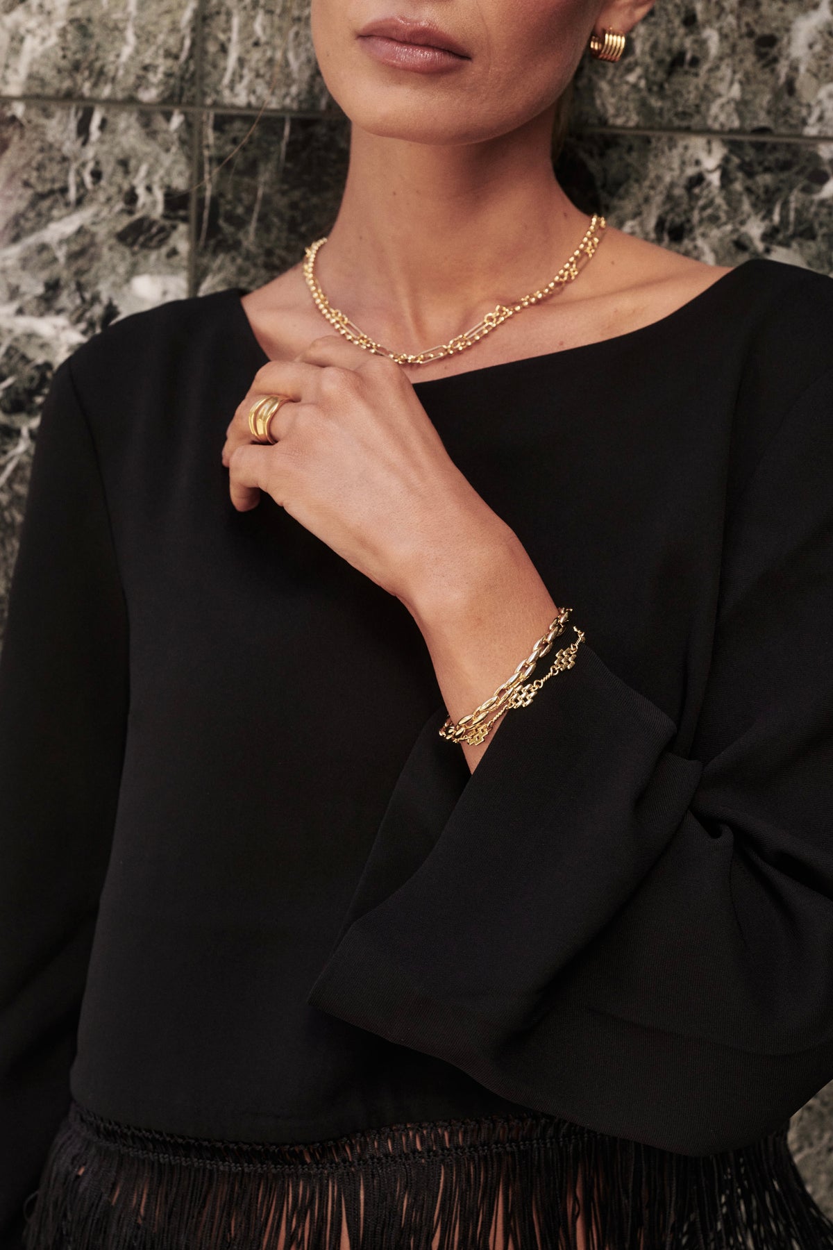 Sarah Fine Bracelet - Gold