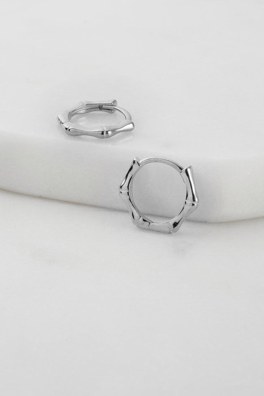 Rye Huggie Earrings - Silver