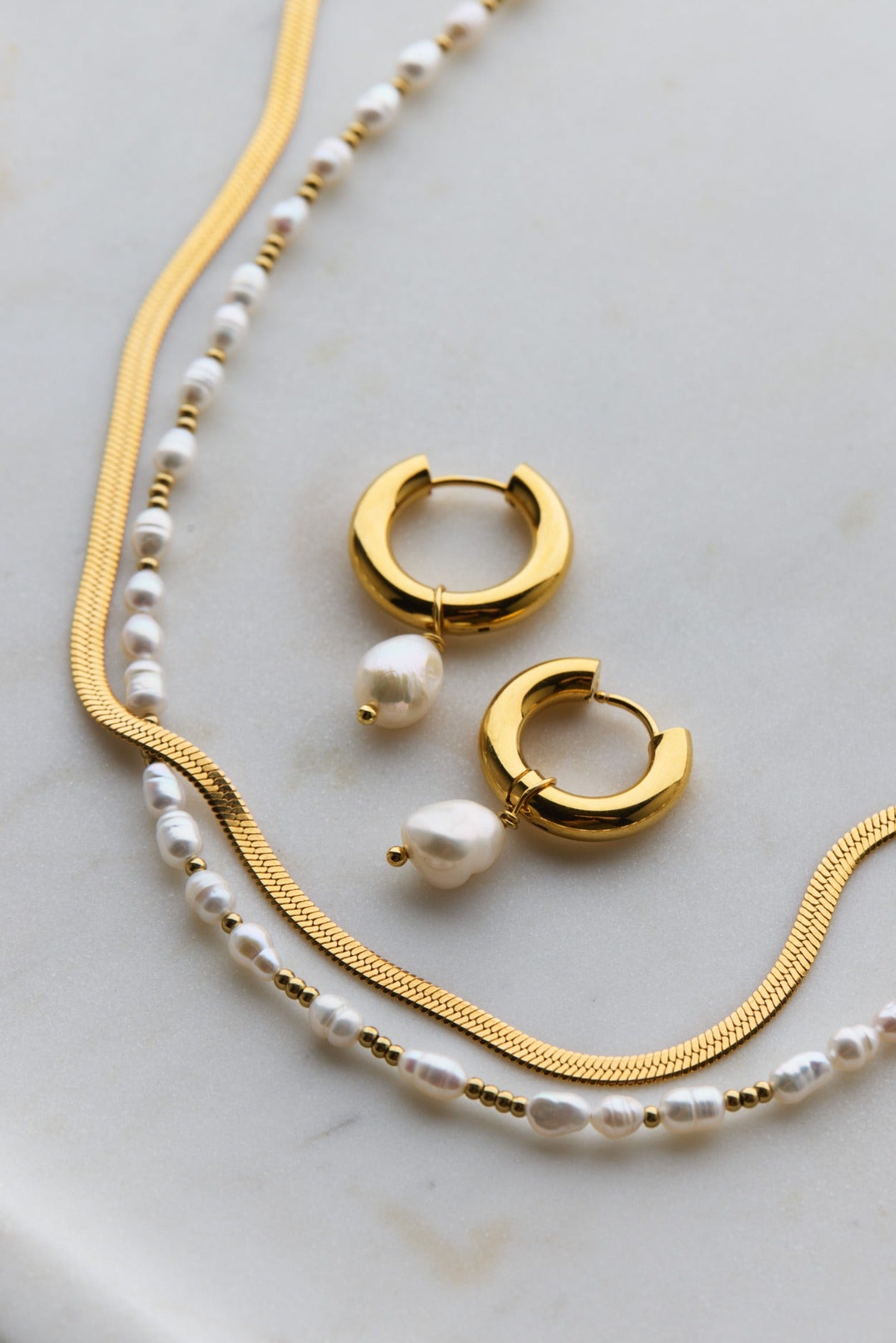 Billie Necklace, Snake Chain & Charlie Set