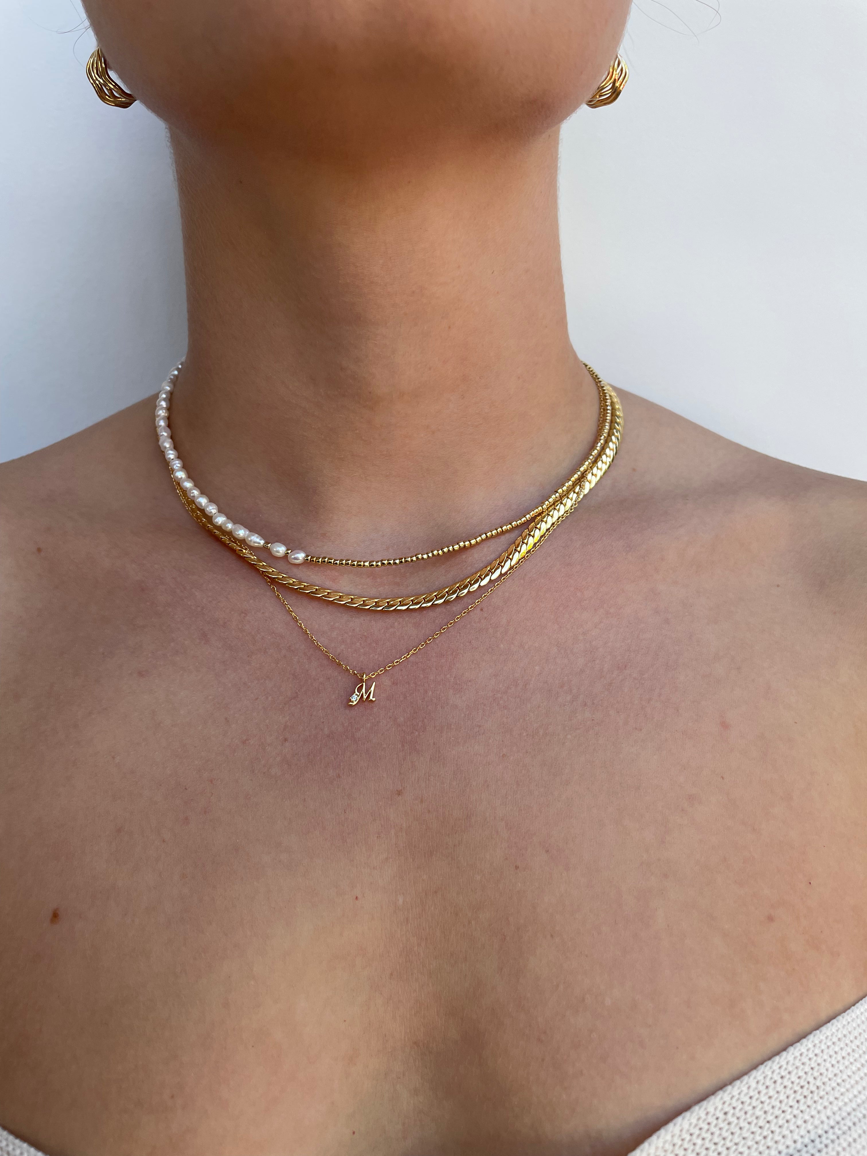 Initial Necklace - Gold