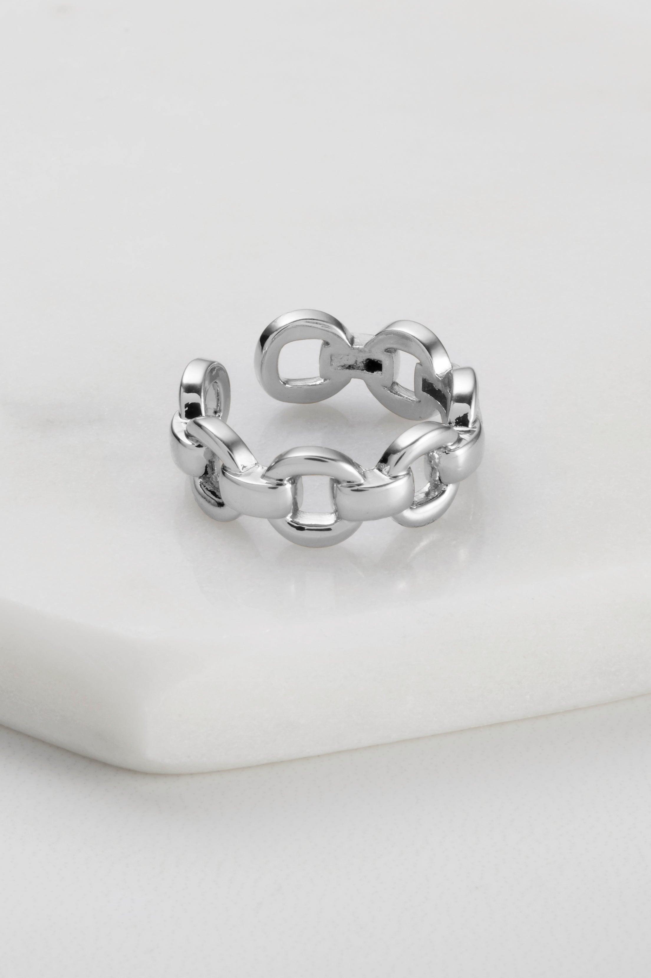 Peyton Adjustable Ring - Silver