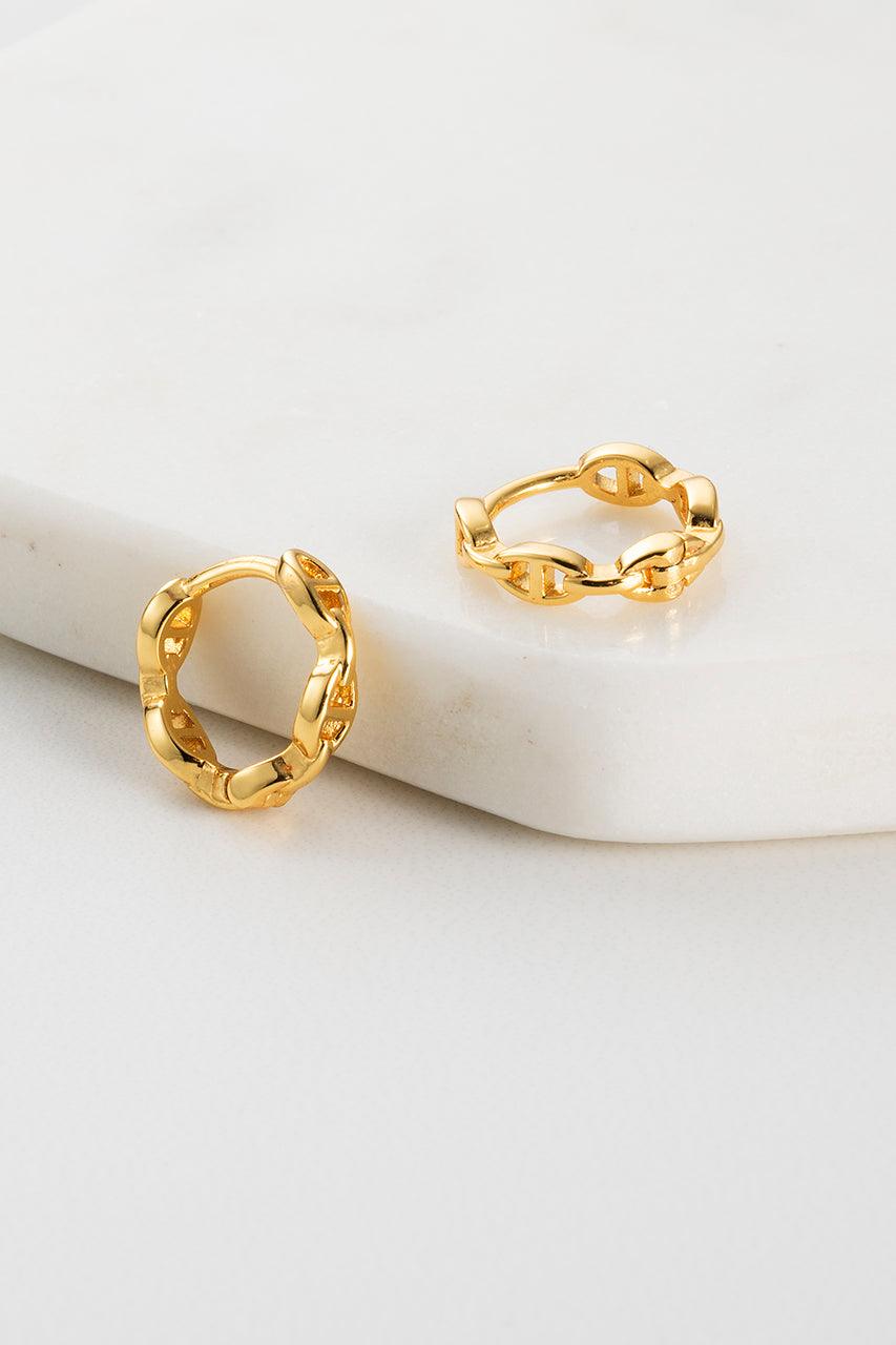 Harper Huggie Earrings - Gold