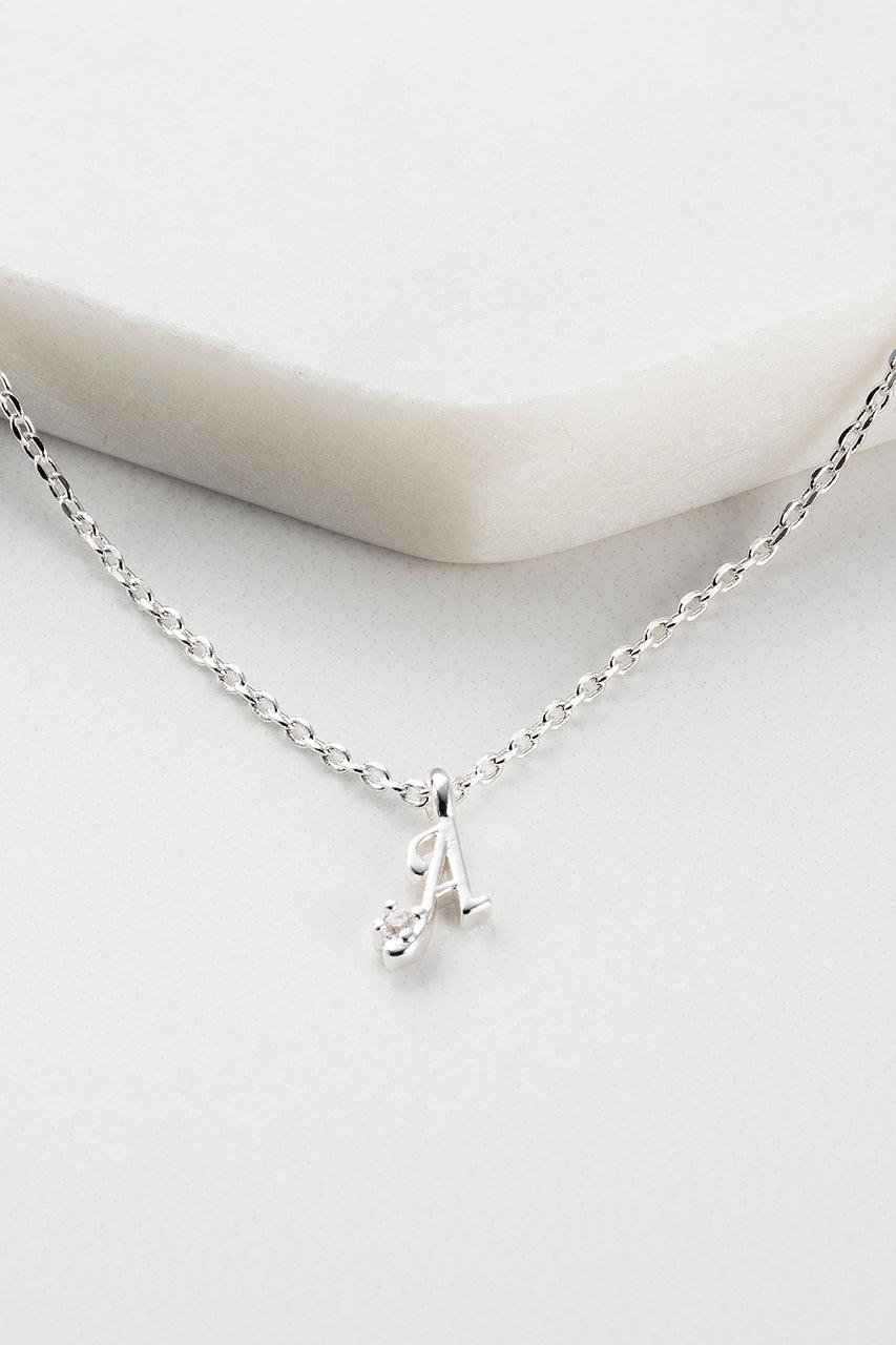 Initial Necklace - Silver