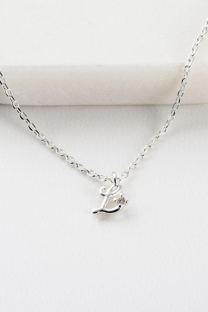 Initial Necklace - Silver