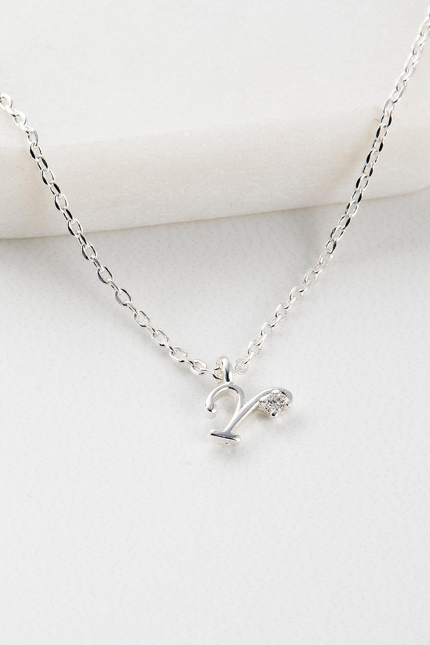 Initial Necklace - Silver