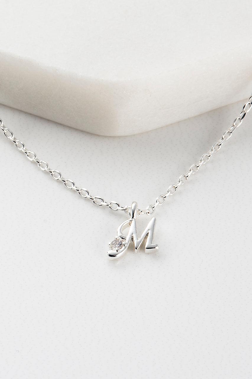 Initial Necklace - Silver