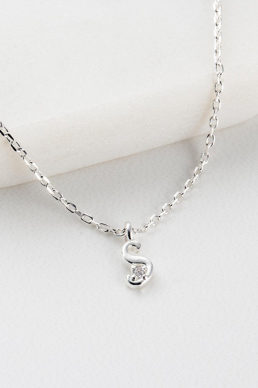 Initial Necklace - Silver