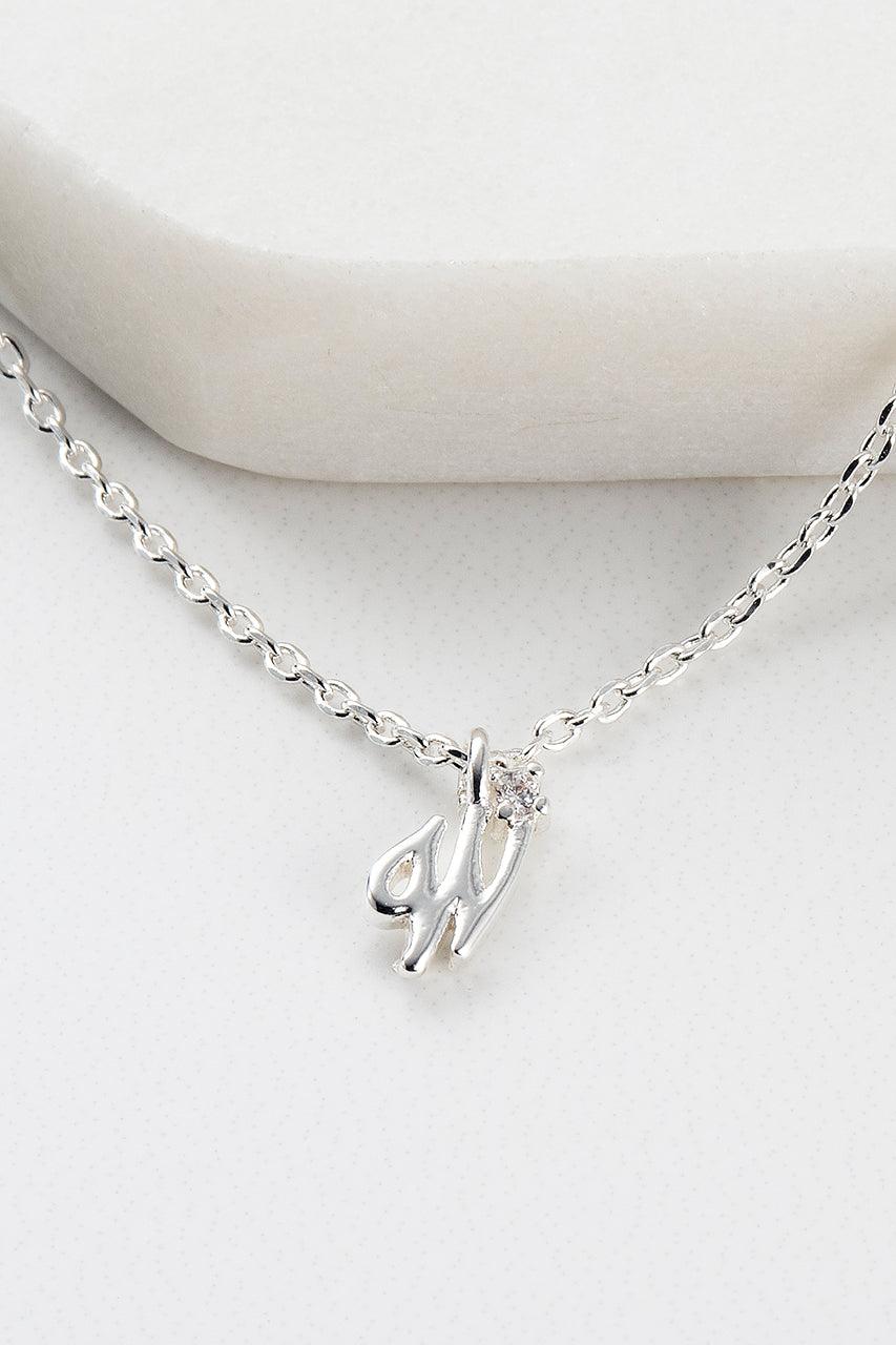Initial Necklace - Silver