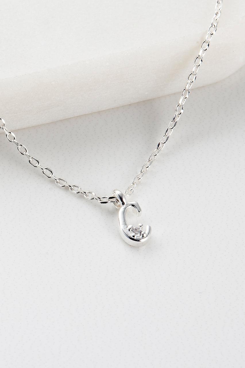 Initial Necklace - Silver