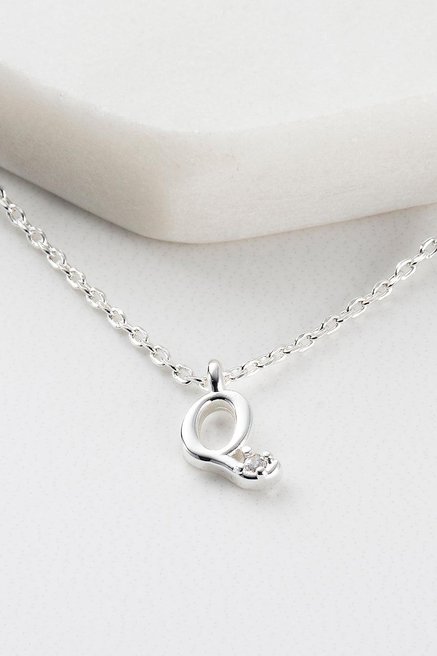 Initial Necklace - Silver