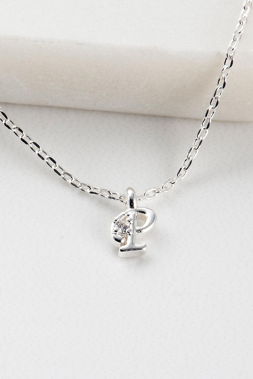 Initial Necklace - Silver