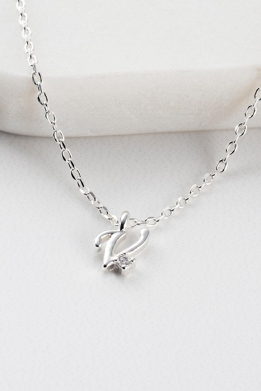Initial Necklace - Silver