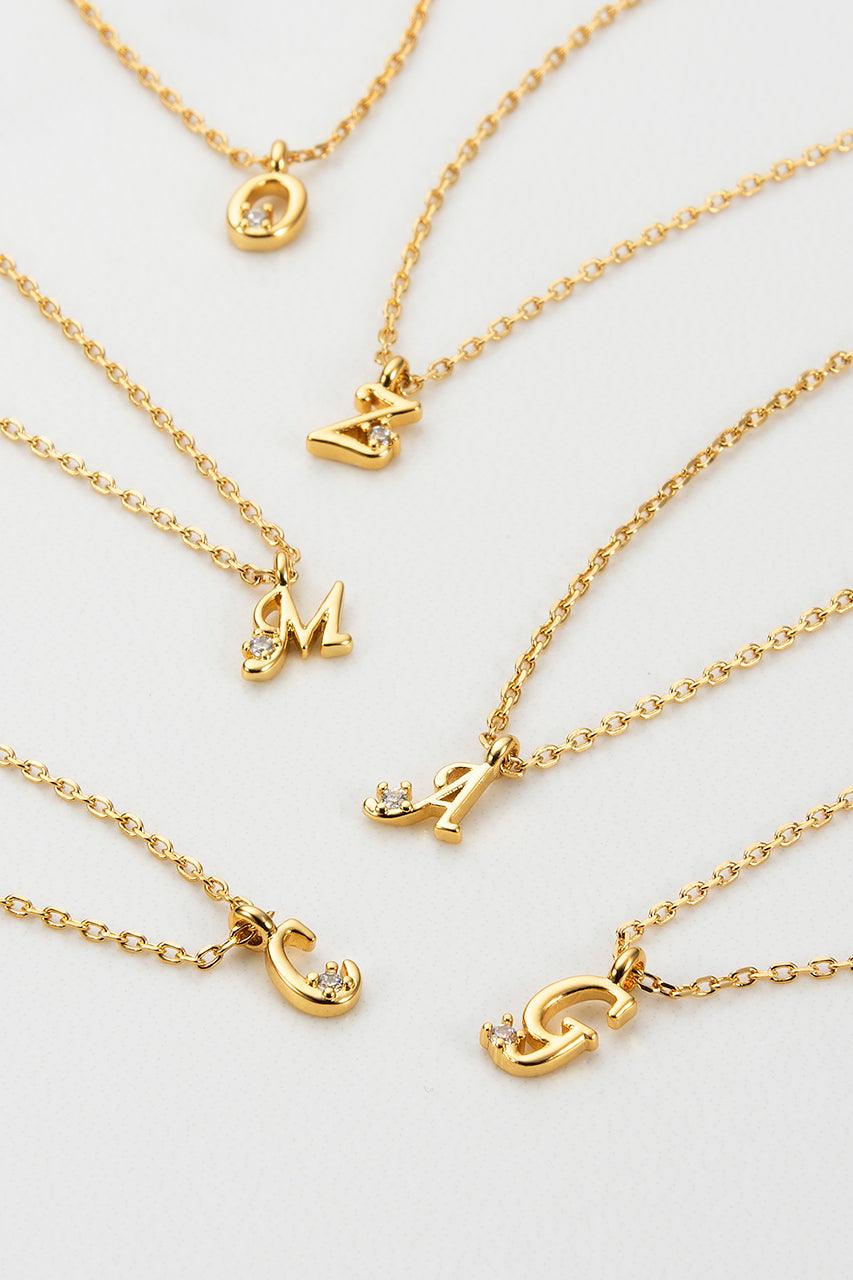 Initial Necklace - Gold
