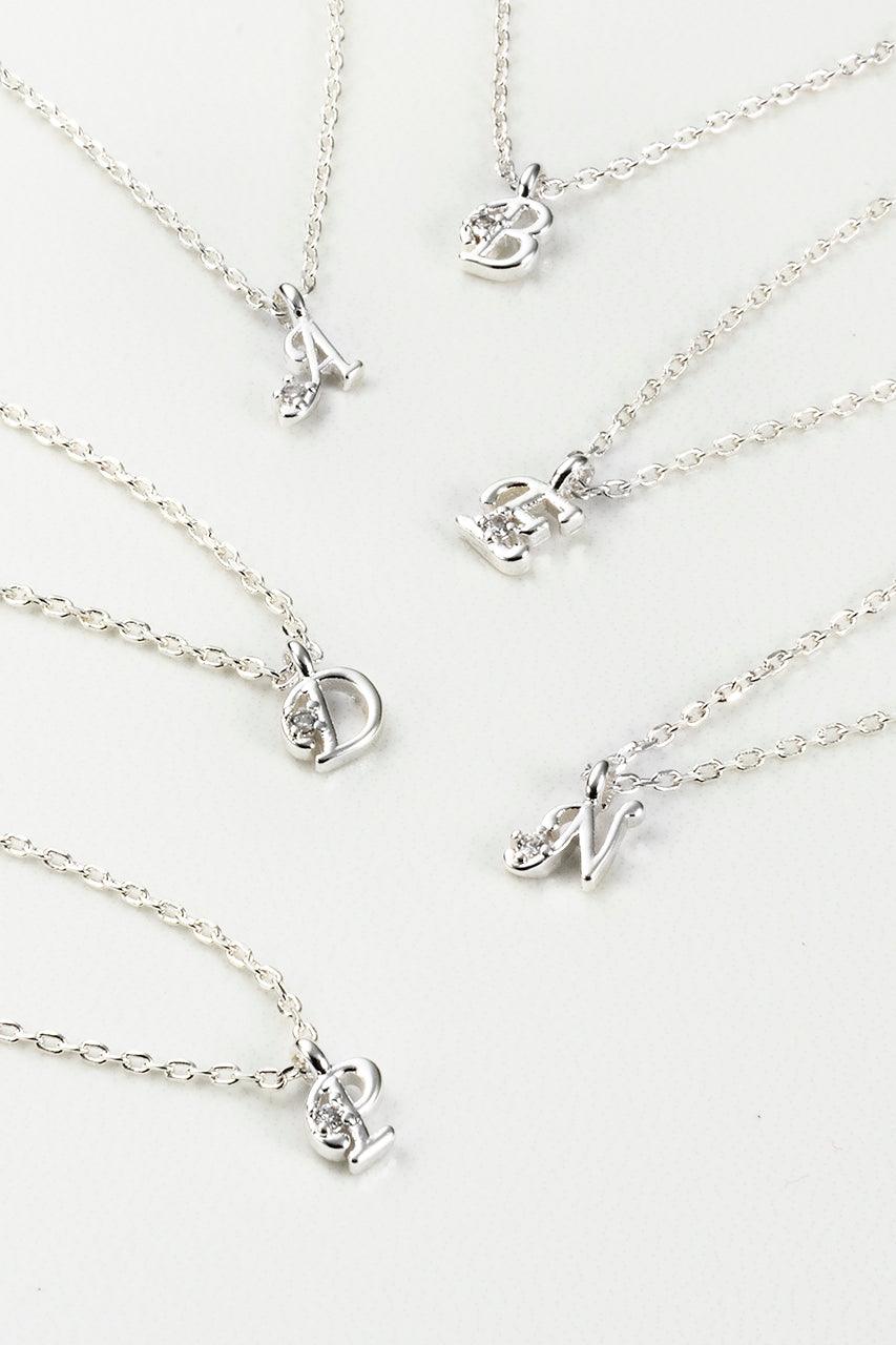 Initial Necklace - Silver